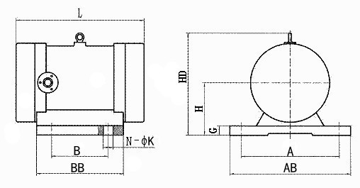 yzs振動電機(jī)結(jié)構(gòu)